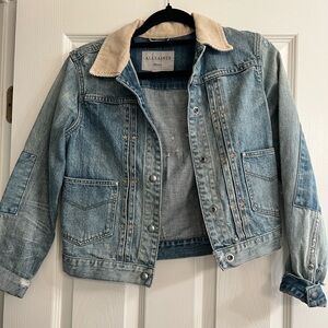 AllSaints Denim Jacket with Cream Collar